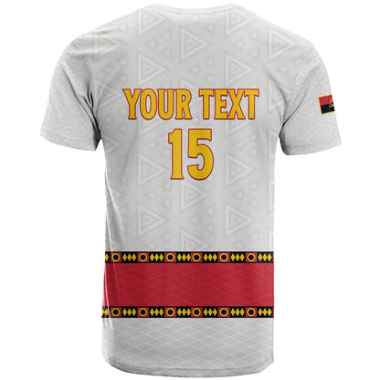Custom Angola Football T-Shirt Avante Palancas Negras - White Graphic Tee