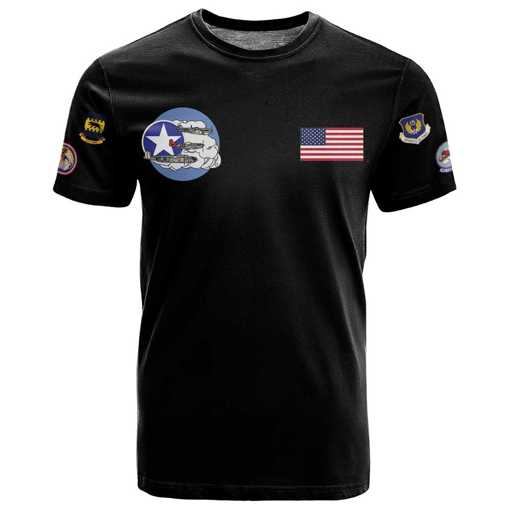 Tuskegee Airmen WWII Heroes T-Shirt The Great American Aviators Black Art Graphic Tee