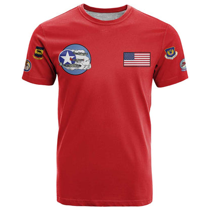 Tuskegee Airmen WWII Heroes T-Shirt The Great American Aviators Red Art Graphic Tee