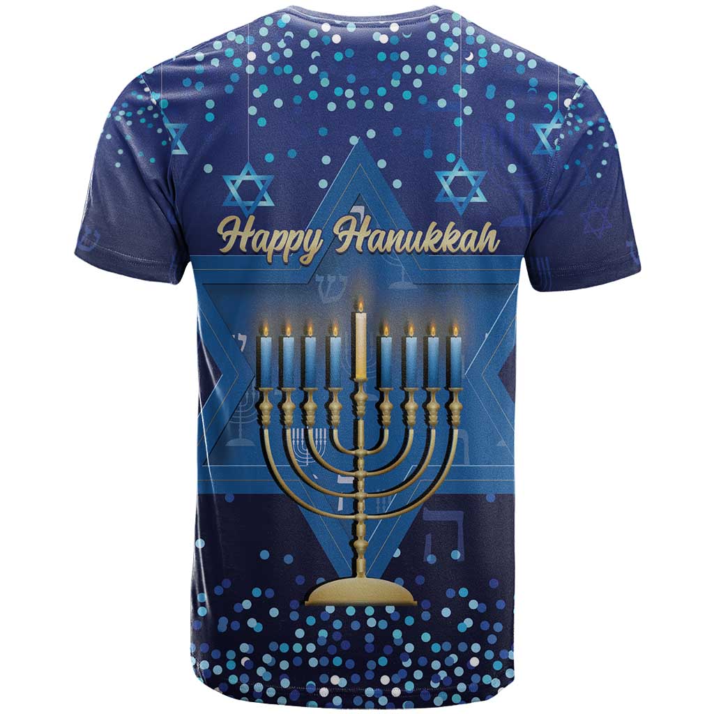 Hanukkah Jewish Festival T-Shirt Meronah With Star Of David Graphic Tee