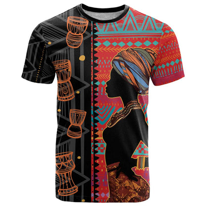 Happy International Women's Day T-Shirt African Women With Ethnic Pattern Graphic Tee