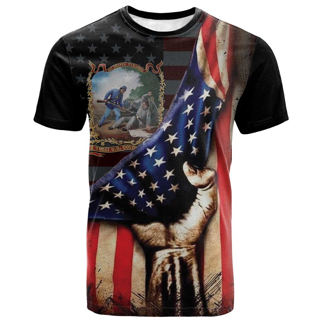 22nd United States Colored Troops T-Shirt Flag of Freedom Graphic Tee
