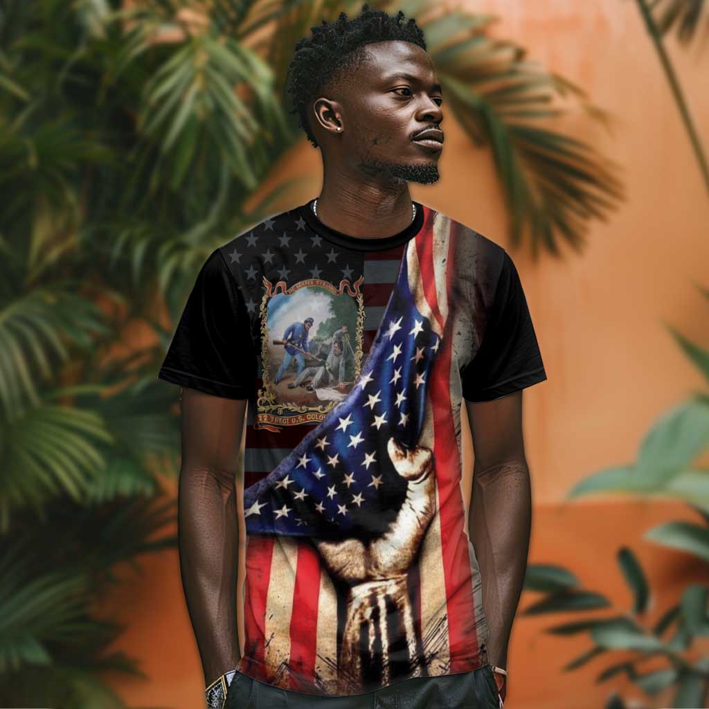 22nd United States Colored Troops T-Shirt Flag of Freedom Graphic Tee