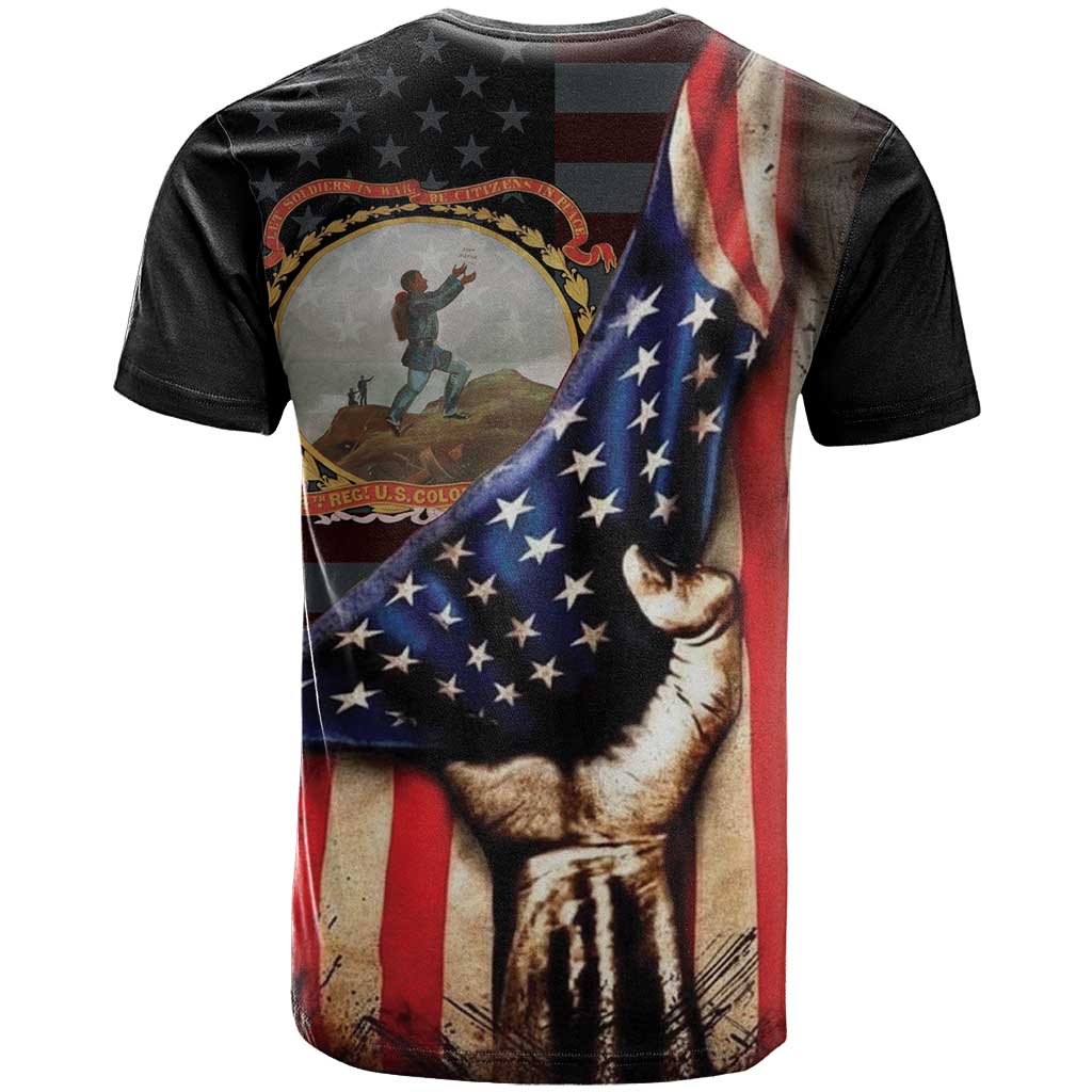 24th Regiment USCT T-Shirt Flag of Freedom Graphic Tee