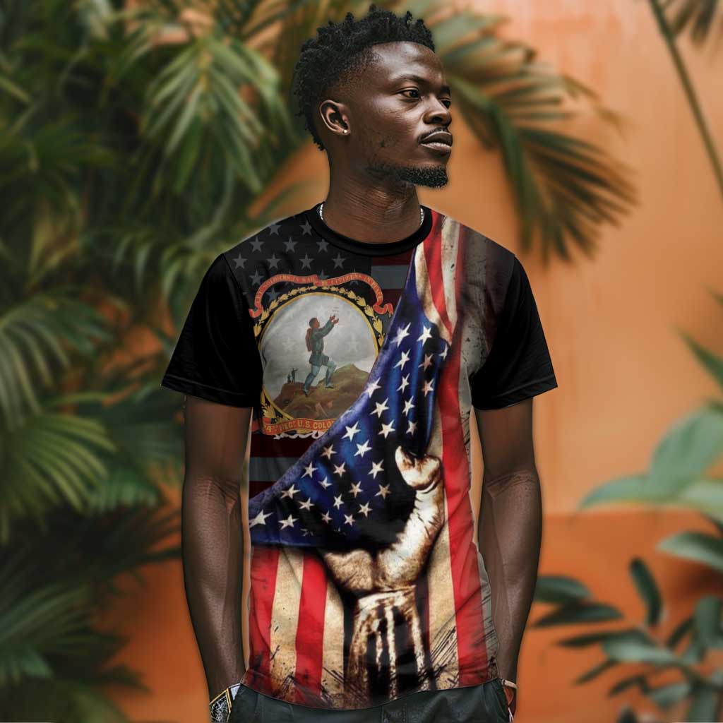 24th Regiment USCT T-Shirt Flag of Freedom Graphic Tee