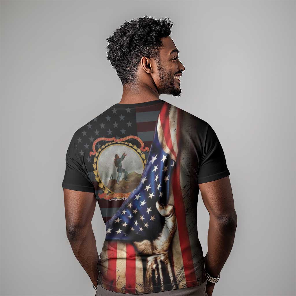 24th Regiment USCT T-Shirt Flag of Freedom Graphic Tee