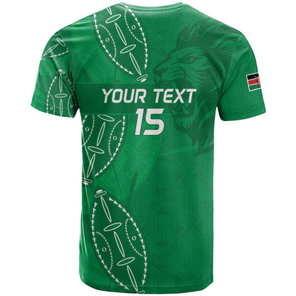 Kenya Rugby Custom T-Shirt Go Champions Simbas - Green Color Graphic Tee