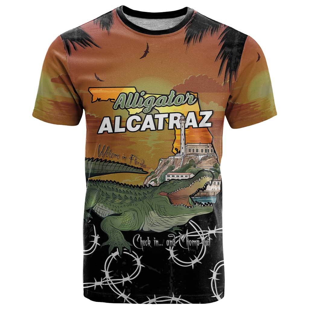 Alligator Alcatraz T-Shirt Prison Florida Everglades Graphic Tee