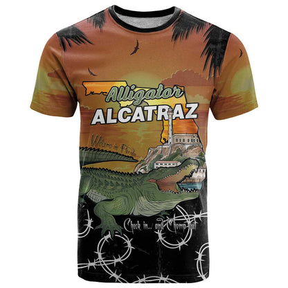 Alligator Alcatraz T-Shirt Prison Florida Everglades Graphic Tee