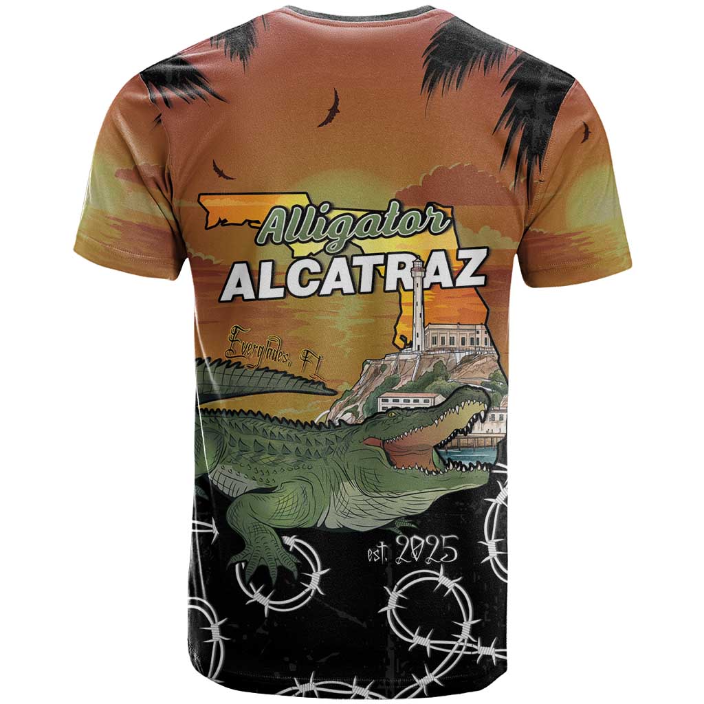 Alligator Alcatraz T-Shirt Prison Florida Everglades Graphic Tee