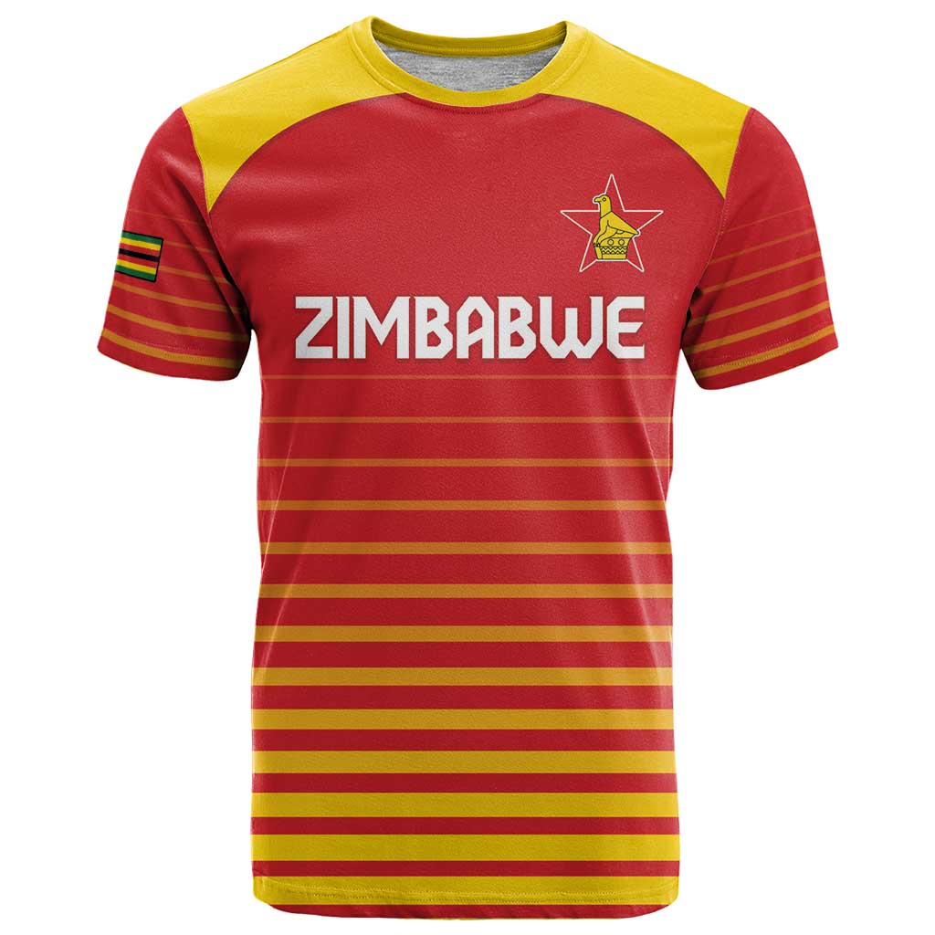 Custom Zimbabwe Cricket T-Shirt Go Chevrons Go Graphic Tee