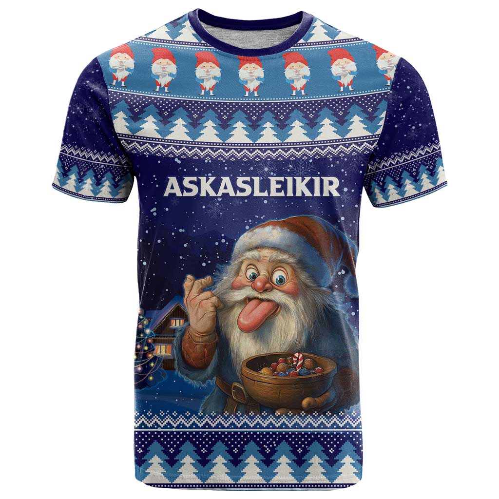 Iceland Christmas Askasleikir T-Shirt The Yule Lads Bowl Licker Graphic Tee