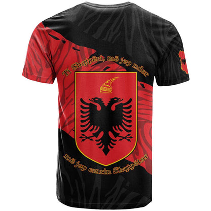 Albania Independence Day T-Shirt Albanian Eagle - Grunge Style Graphic Tee