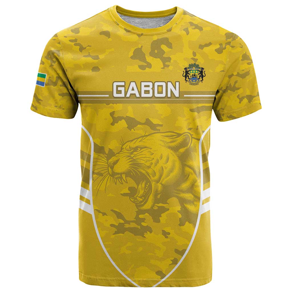 Custom Gabon Football T-Shirt Go Panthers Graphic Tee