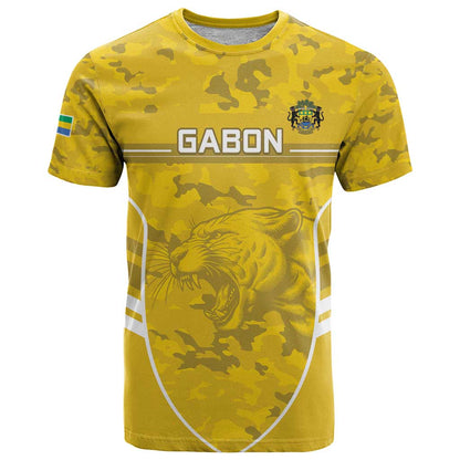 Custom Gabon Football T-Shirt Go Panthers Graphic Tee