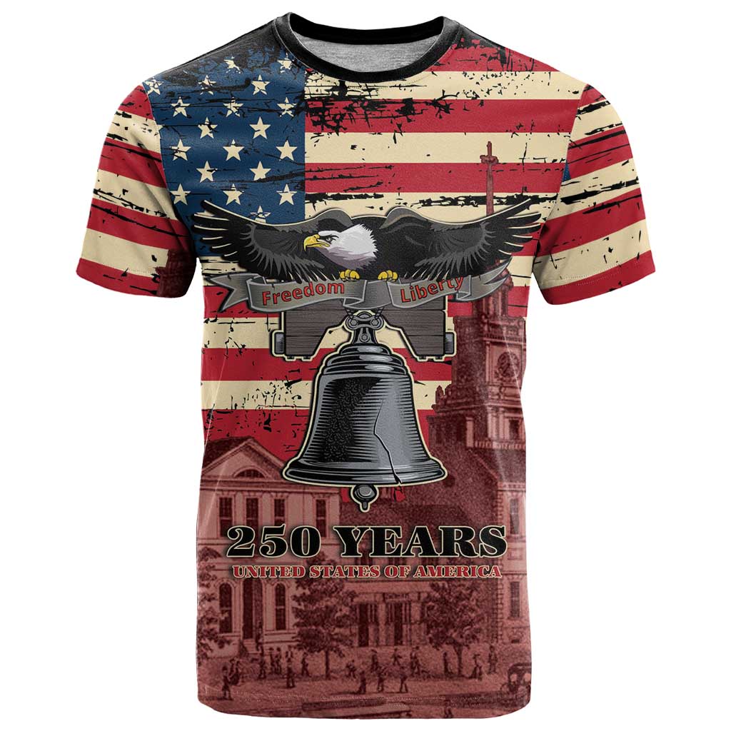 Liberty Bell 250 Years T-Shirt United States of America Graphic Tee