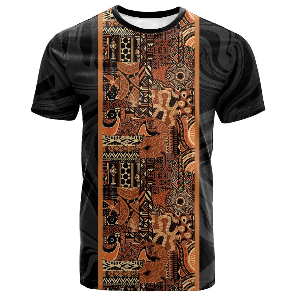 African Tribal Heritage T-Shirt Earth Tone Pattern Graphic Tee