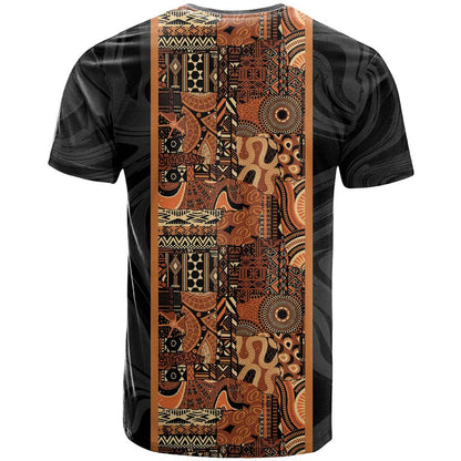 African Tribal Heritage T-Shirt Earth Tone Pattern Graphic Tee