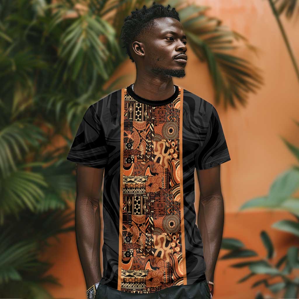 African Tribal Heritage T-Shirt Earth Tone Pattern Graphic Tee