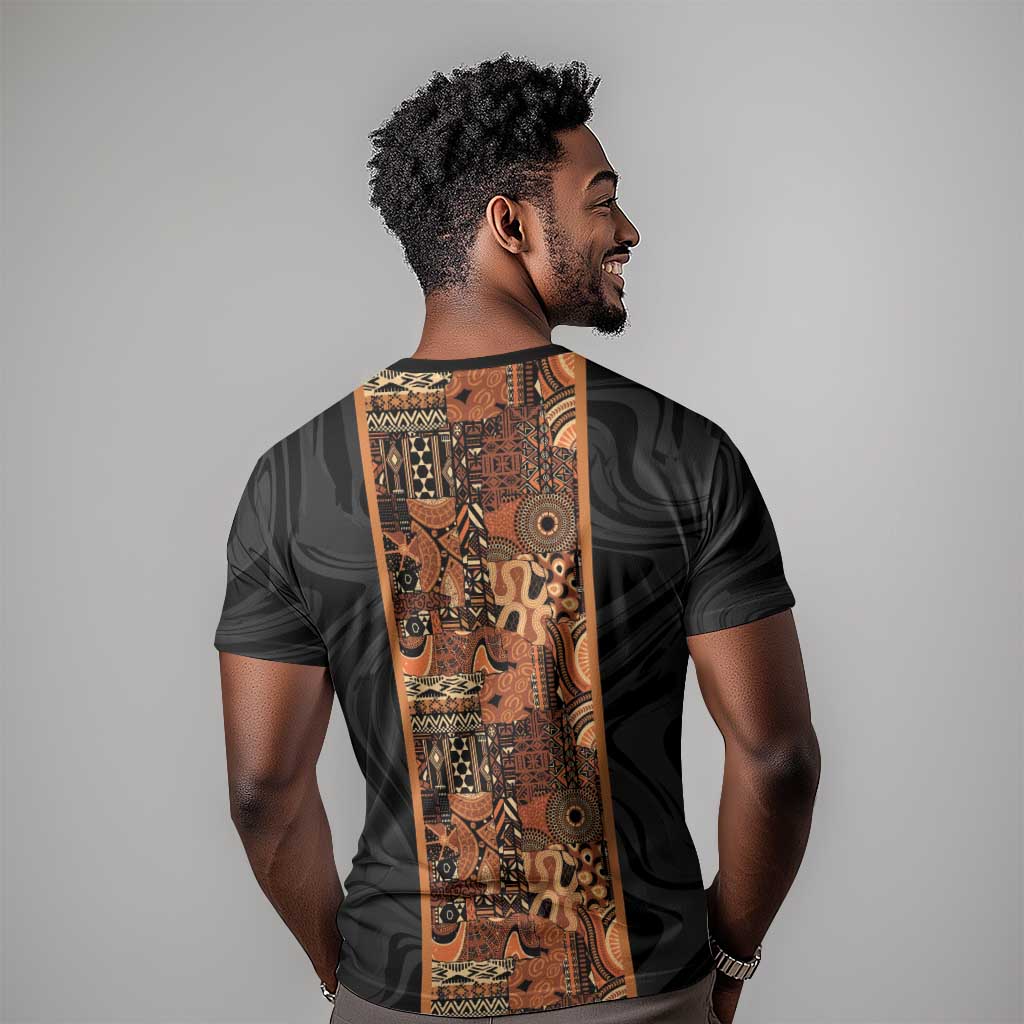 African Tribal Heritage T-Shirt Earth Tone Pattern Graphic Tee