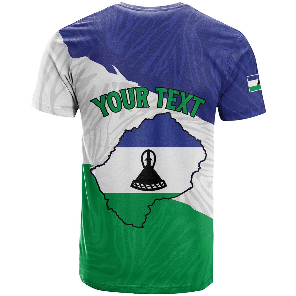 Personalised Lesotho T-Shirt Coat Of Arms With Map Graphic Tee