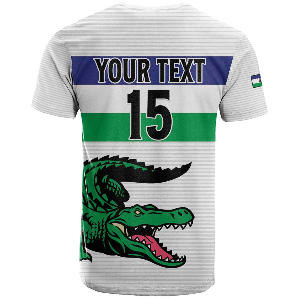 Custom Lesotho Football T-Shirt Likuena For Victory Graphic Tee