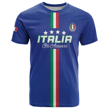 Custom Italy Football T-Shirt Come On Gli Azzurri Graphic Tee