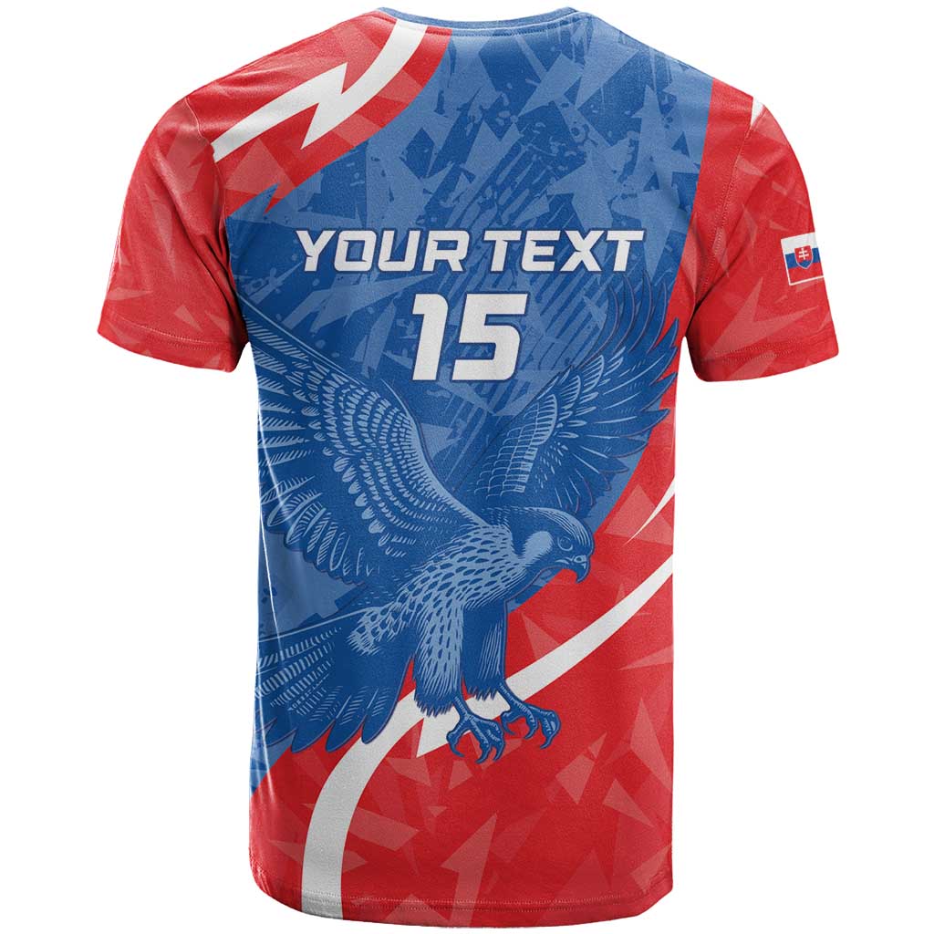 Custom Slovakia Football T-Shirt Come On Sokoli Graphic Tee