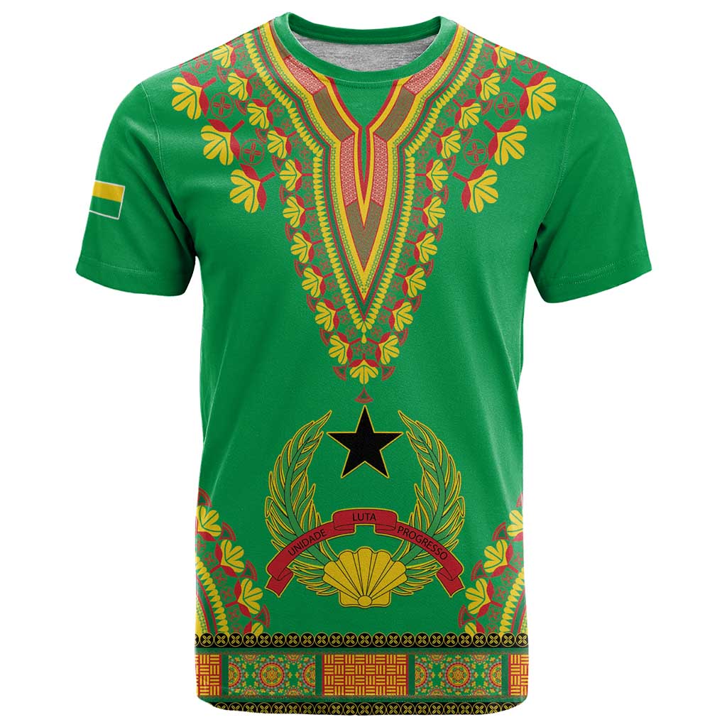 Personalised Guinea Bissau T-Shirt Dashiki Pattern Graphic Tee
