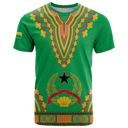 Personalised Guinea Bissau T-Shirt Dashiki Pattern Graphic Tee