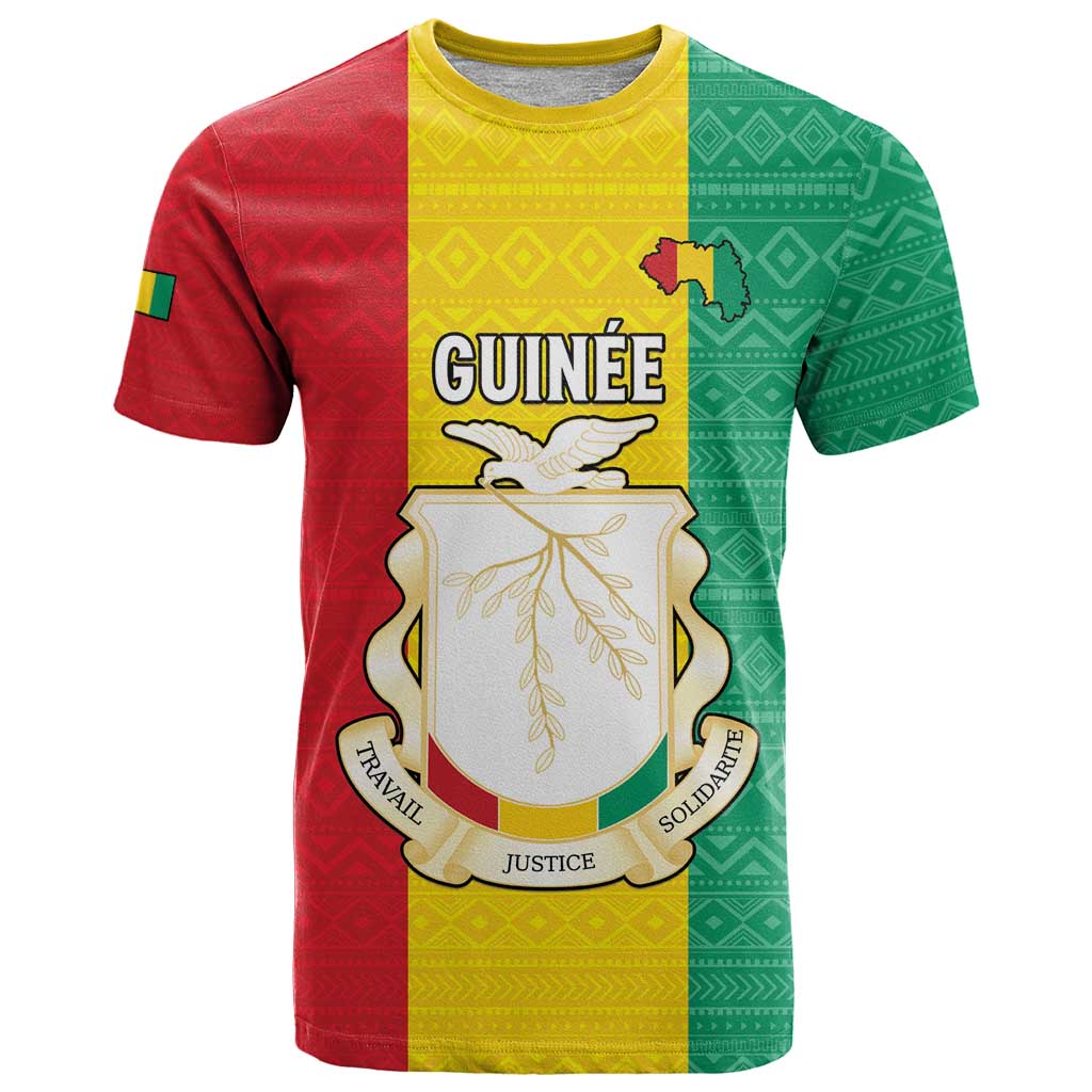Personalised Guinea T-Shirt Coat Of Arms Flag Style Graphic Tee
