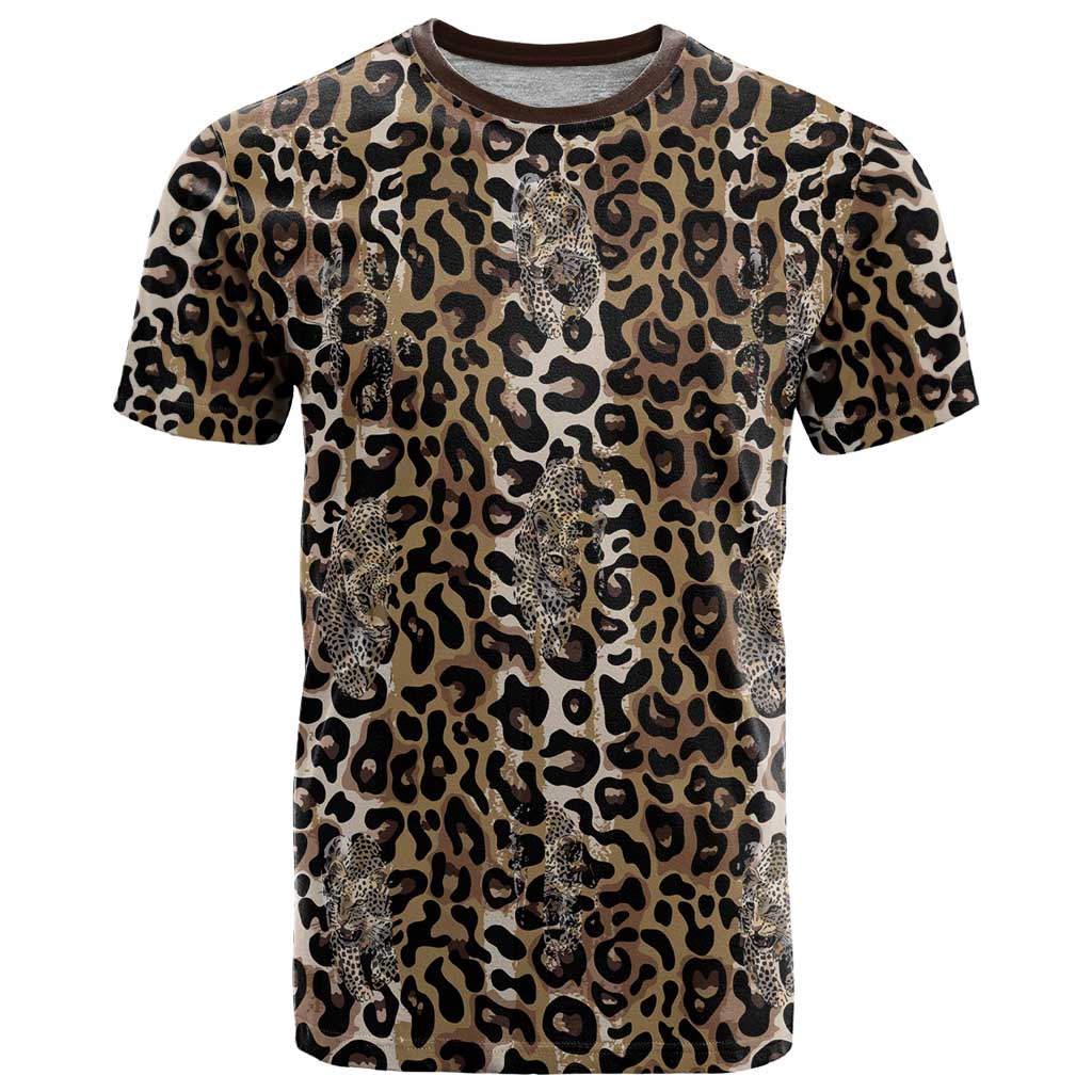 African Leopard Skin Pattern T-Shirt Graphic Tee