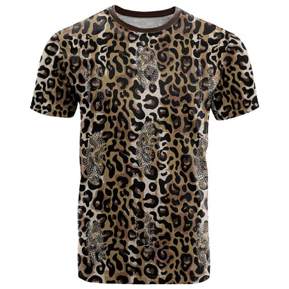 African Leopard Skin Pattern T-Shirt Graphic Tee