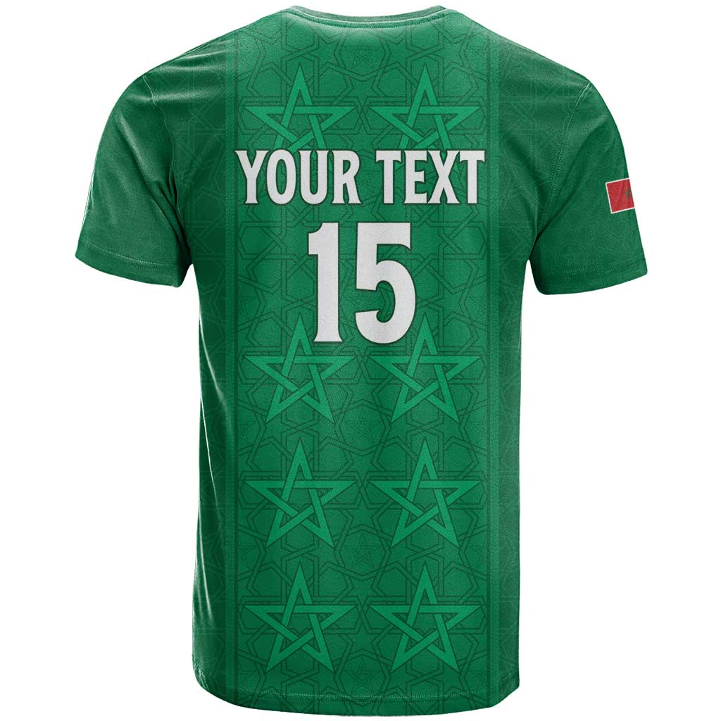 Custom Morocco Football T-Shirt Sir Sir Sir Graphic Tee
