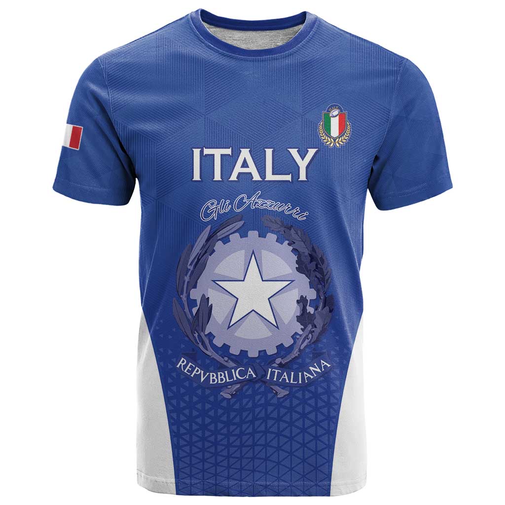 Italy Rugby Custom T-Shirt Go Gli Azzurri Graphic Tee