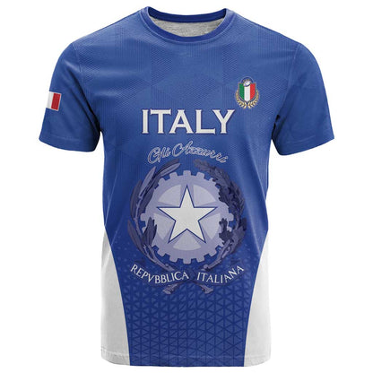 Italy Rugby Custom T-Shirt Go Gli Azzurri Graphic Tee