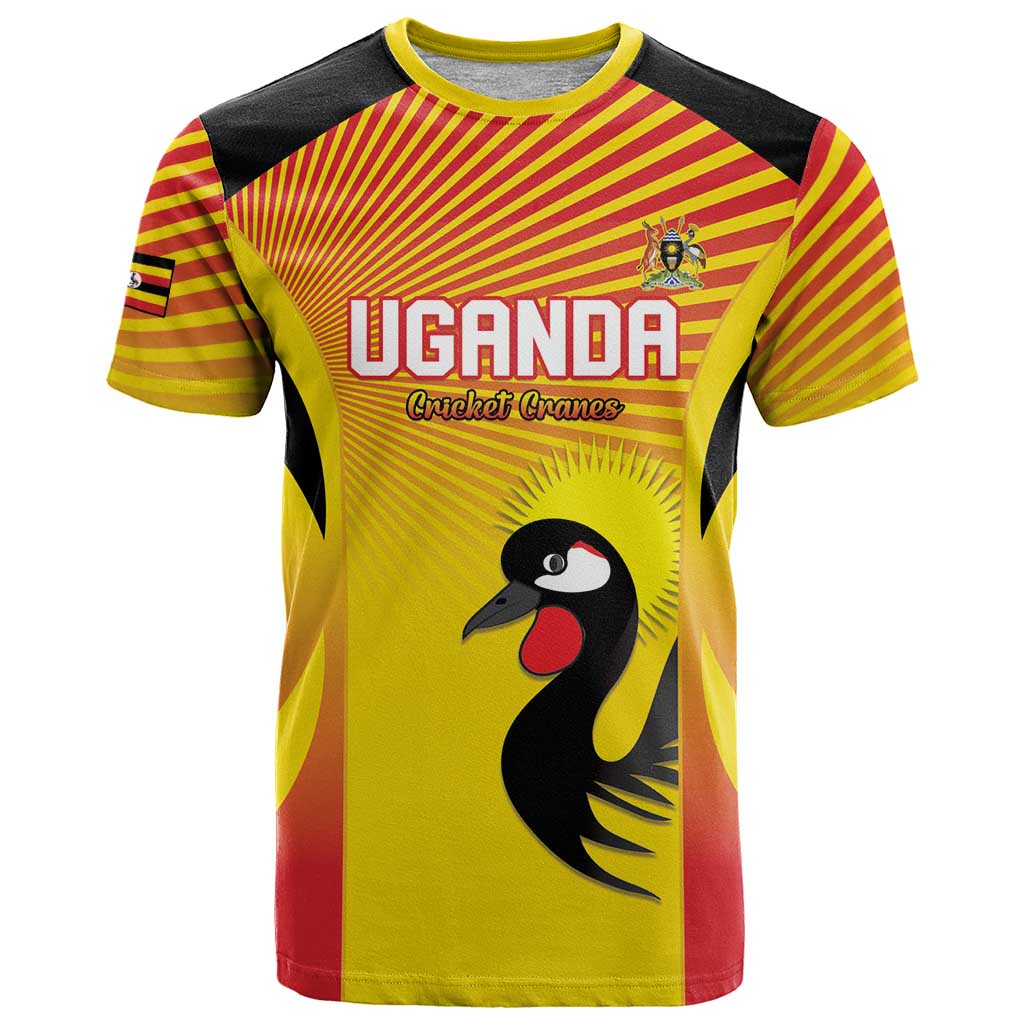 Custom Uganda Cricket T-Shirt Go Cricket Cranes Go Graphic Tee