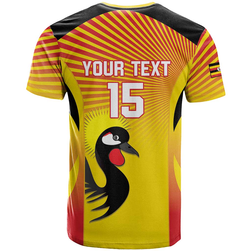 Custom Uganda Cricket T-Shirt Go Cricket Cranes Go Graphic Tee