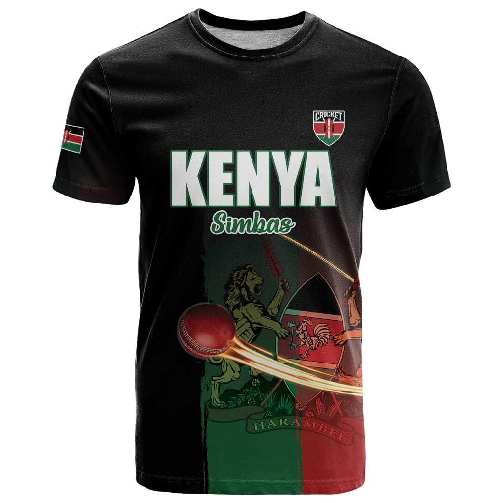 Custom Kenya Cricket T-Shirt Go Simbas Go Graphic Tee