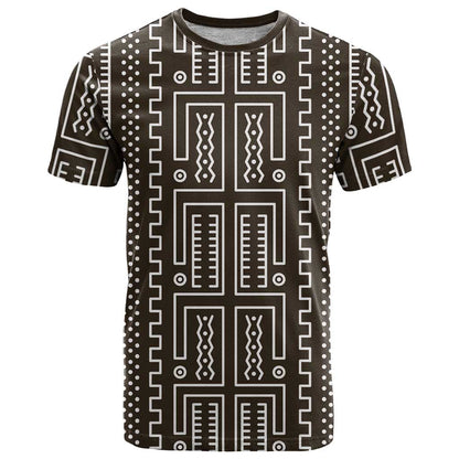 Mali Mud Cloth T-Shirt Bogolanfini Pattern Graphic Tee