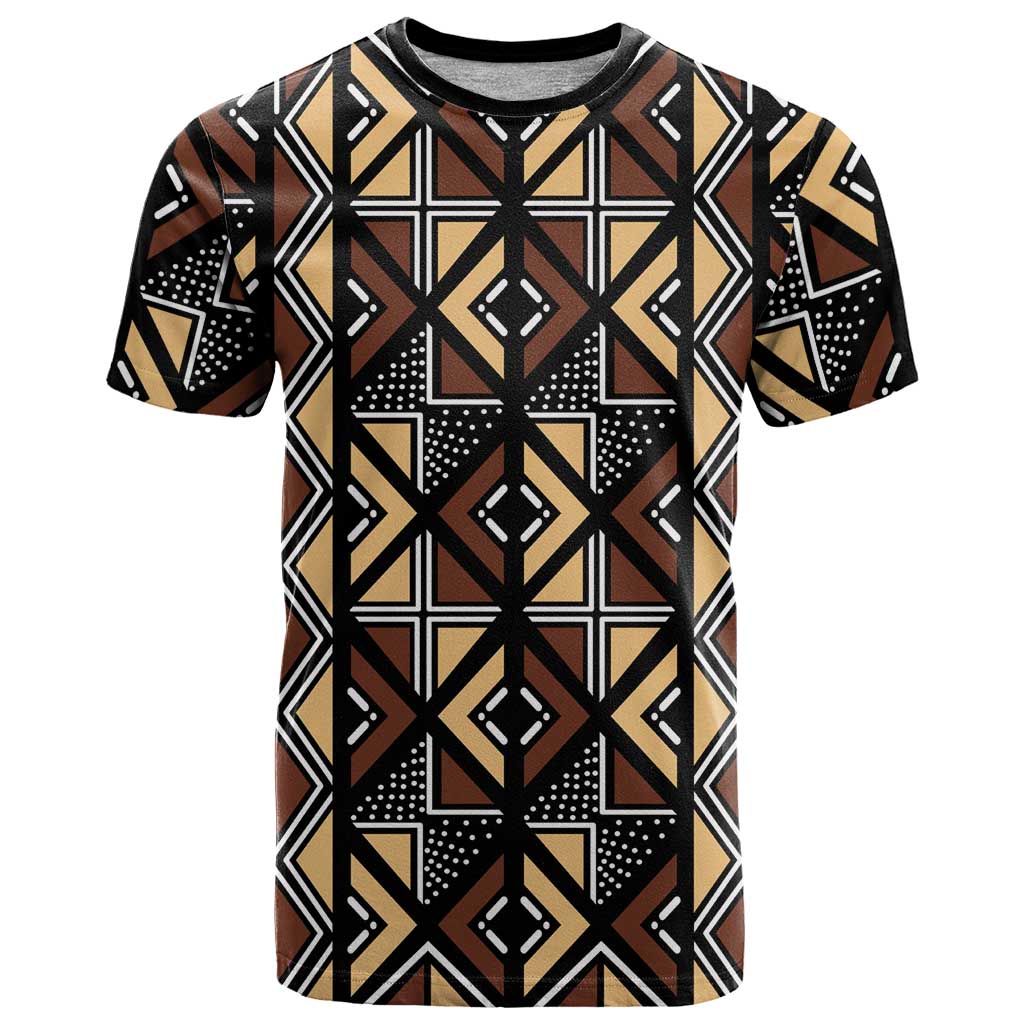 Mali Mud Cloth Legacy Pattern T-Shirt Ethnic Geometry Style Graphic Tee