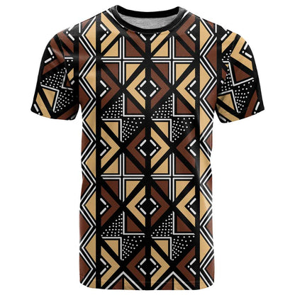 Mali Mud Cloth Legacy Pattern T-Shirt Ethnic Geometry Style Graphic Tee