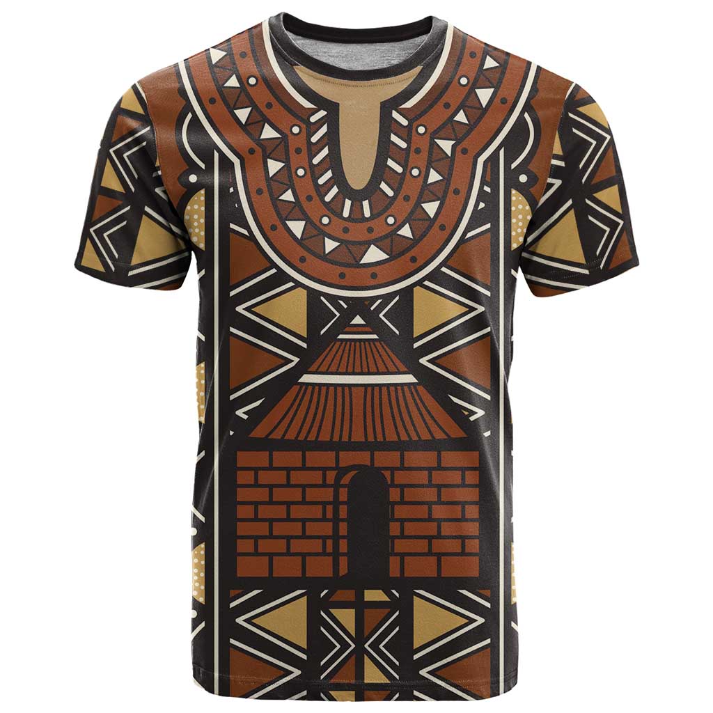 Mali Mud Cloth African Village T-Shirt Ethnic Geometry Style Graphic Tee