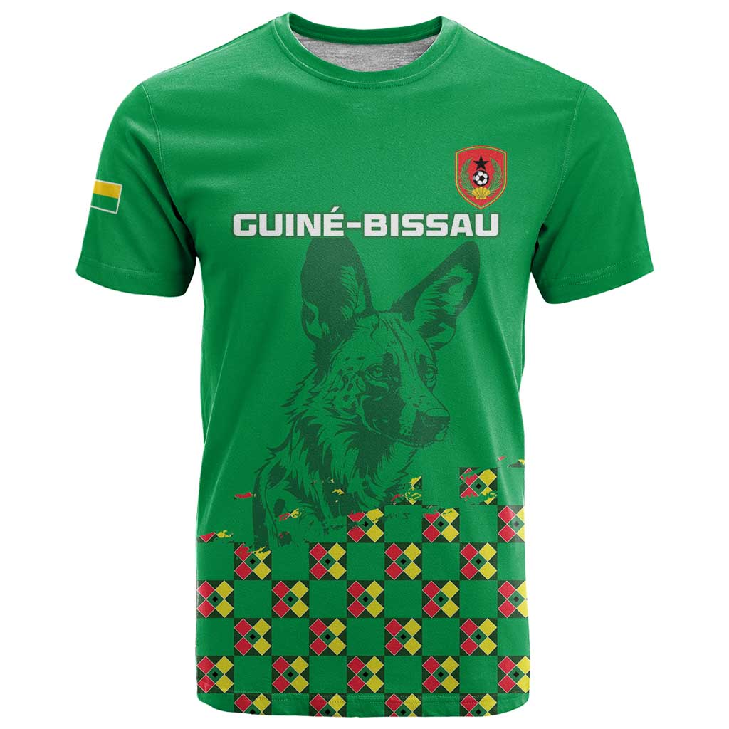 Custom Guinea Bissau Football T-Shirt Go Djurtus - Green Ver Graphic Tee