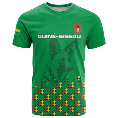 Custom Guinea Bissau Football T-Shirt Go Djurtus - Green Ver Graphic Tee
