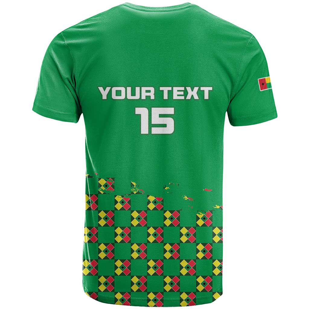 Custom Guinea Bissau Football T-Shirt Go Djurtus - Green Ver Graphic Tee