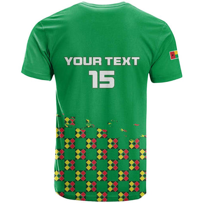 Custom Guinea Bissau Football T-Shirt Go Djurtus - Green Ver Graphic Tee