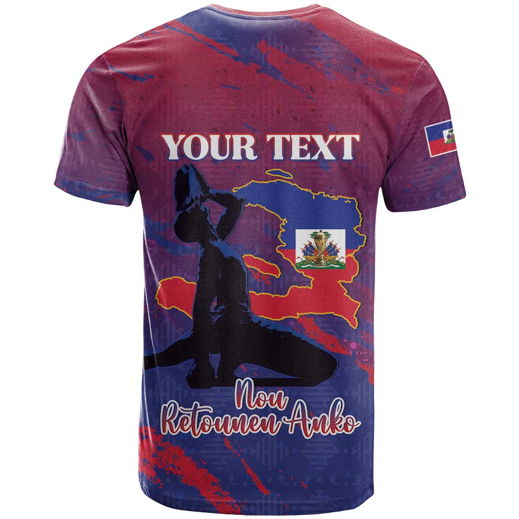 Personalized Afro-Haiti Football T-Shirt 2026 Nou Retounen Anko Graphic Tee