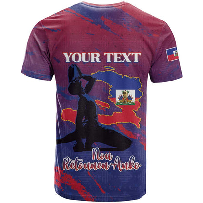 Personalized Afro-Haiti Football T-Shirt 2026 Nou Retounen Anko Graphic Tee