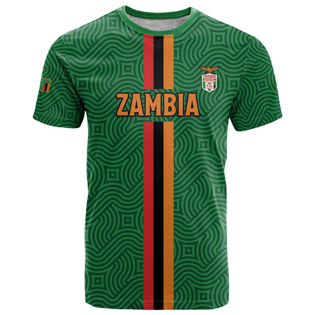 Custom Zambia Football T-Shirt Go Copper Bullets Graphic Tee